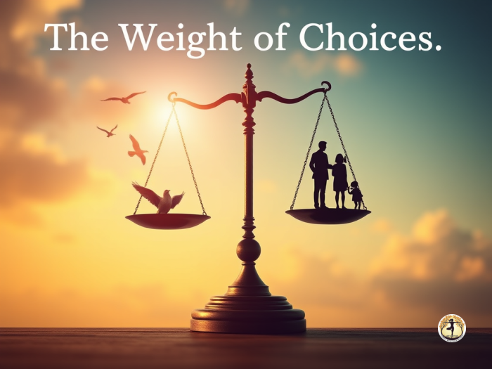 ⚖️ The Weight of Choices — Responsibility, Freedom, and Consequence